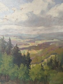 obraz - VÝHLED Z ŠIBENÍKU, olej, Vilém Topinka - 7