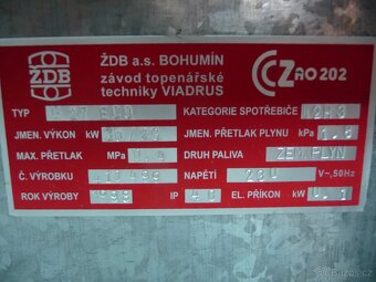 Prodám Viadrus G27 na zemní plyn - 7