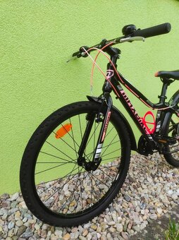 Značkové dětské kolo MAXBIKE 24" (černá/růžová) - 7