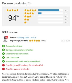 Nová PC skříň CZC.Gaming Lantern bez ventilátoru, záruka - 7