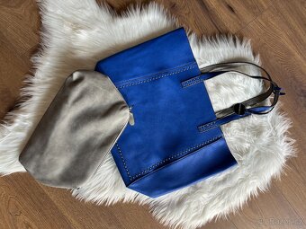 Nová modrá kabelka - nenošená, TOP, modrá s cedulkou - 7