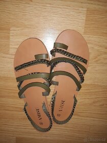 Nové dámské sandály sandálky žabky vel 40 páskové khaki - 7