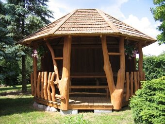 Srubový altán - průměr 5m - z kulatiny - 7