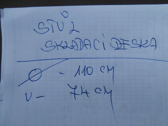 Stůl kulatý RETRO skládací za 500 kč - 7