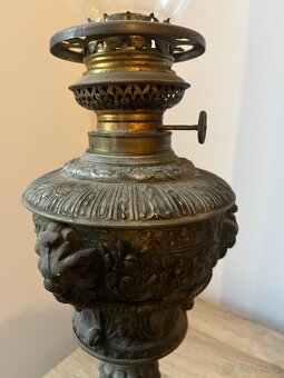 Starožitná petrolejová lampa - 7