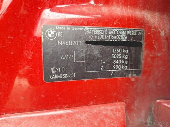 DÍLY BMW 118i E87 n46b20b - 7