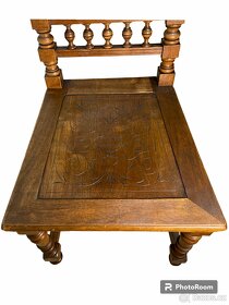 Starožitná židle ořech 4 ks Altdeutsch 19. stol. - 7