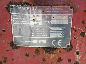 Rozmetadlo na hnůj Maitre mas 21 - 7