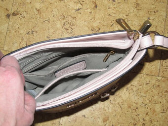 Kabelka malá béžová se zipy - 7