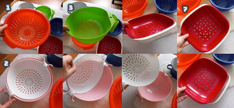 Kuchyňské cedníky 7 ks - různé ceny, i Tupperware - 7