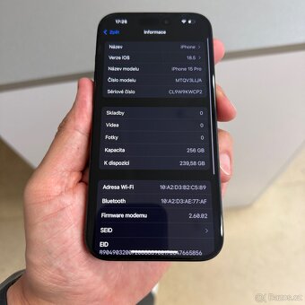 iPhone 15 Pro 256GB, 100% baterie, 12 měsíců záruka - 7