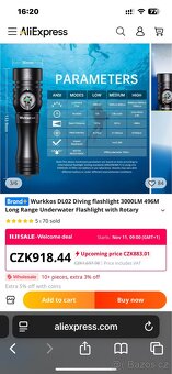 LED ruční svítilna Wurkkos DL-02 3000 LM - 7