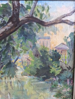 Obraz ,olej ,plátno .Motiv z Olomouce . - 7