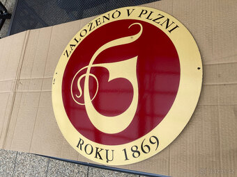 Cedule smaltovaná pivní GAMBRINUS za 1.500 kč s poštou - 7