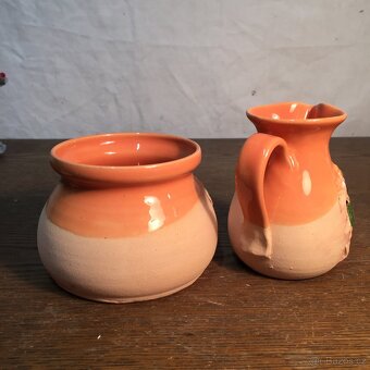 Mokriš Horňák keramika džbánek a dóza cukřenka - 7