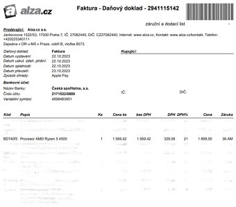 AMD Ryzen 5 4500, 6C/12T, AM4 - rok v záruce - 7