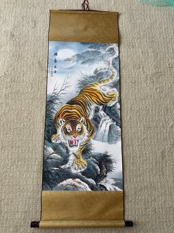 Tradiční čínský svitkový obraz, 45x130 - 7