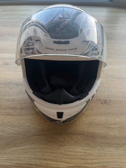 Dámská kožená bunda, kalhoty + helma na motorku - 7
