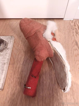 Starožitná kývačka na hlavu Santa Clause +67 cm+ kolem roku - 7