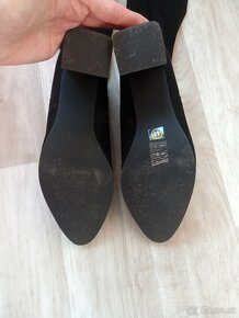 Nové Kozačky nad kolena semišové, vel.41 - 7