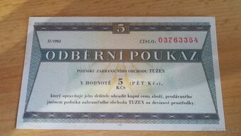 sada 10 kusů Tuzexové poukázky, bony - 7