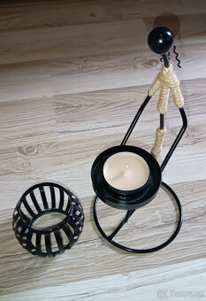 Dekorační kovový svícen Afričan - 7