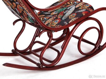 [ 4284 ] Houpací křeslo Thonet nové čalounění. - 7