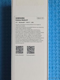 Samsung Galaxy Watch7 Watch 7 44mm LTE stříbrné NOVÉ - 7