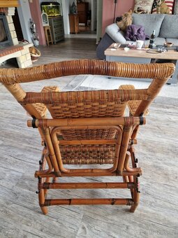 Ratanové zahradní polohovací a rozkládací křeslo - 7