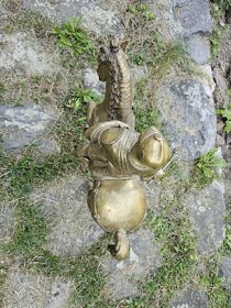 Velká starozitna jezdecká bronzová socha - 7