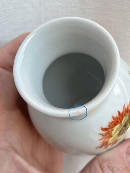 Míšeň Meissen Malá buclatá porcelánová váza 8.5 cm - 7