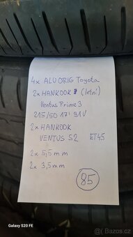 ALU ORIGO TOYOTA 215/50/17 91V ET-45 - LETNÍ - Č 85 - 7