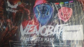 Halloweenská maska LED svítící maska VENOBAT - 7