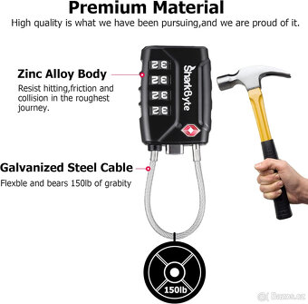 TSA visací cestovní zámek na kufry - 7