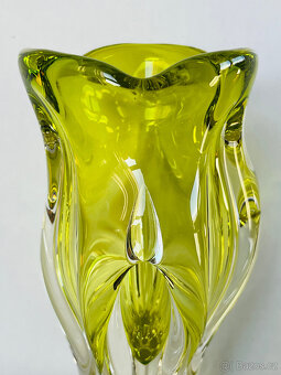 Jozef Hospodka Váza 18 cm, citrínové hutní sklo - 7