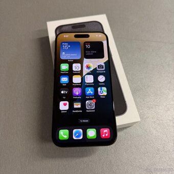 iPhone 15 Pro 128GB černý, bez škrábance, rok záruka - 7