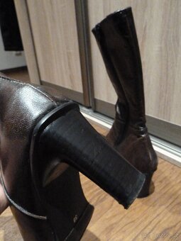 Dámské kozačky (Itálie), vel. 38, pravá kůže. - 7