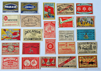 Starší zápalkové nálepky Švédsko – 425 ks, zachovalé - 7