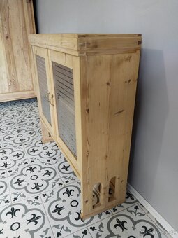 Stará, prosklená skříňka, vršek, vitrína - 7