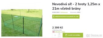 Výběh, mobilní - síť, 2 x 21 m, výška 1,25 m (2 balení) - 7