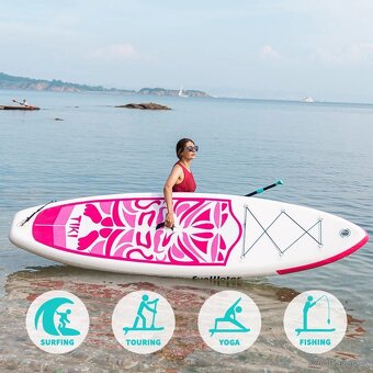 Paddleboard TIKI Pink 🩷, surfboard 320x84x15, 150 kg - 7