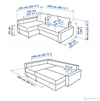 Sedačka Ikea FRIHETEN – tmavě šedá 231 x 150 cm - 7