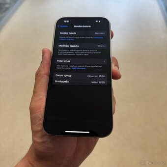 iPhone 15 Pro 128GB natural, 100% baterie, bez škrábance - 7