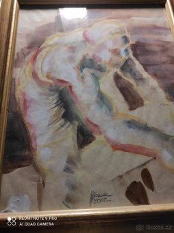 Obraz akvarel cyklista - 7