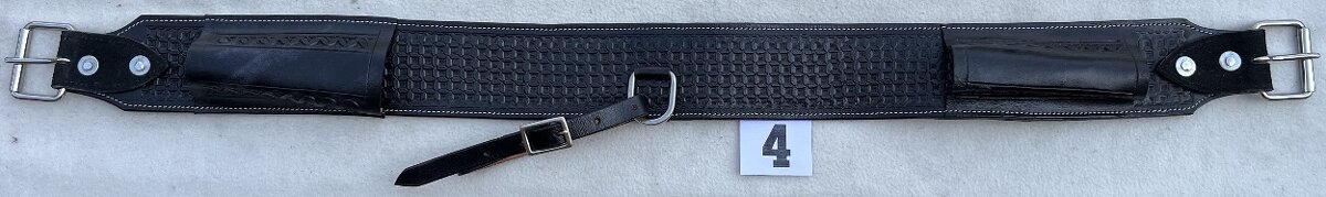 Westernový podbřišník kožený s propojovacím řemínkem MIX - 8