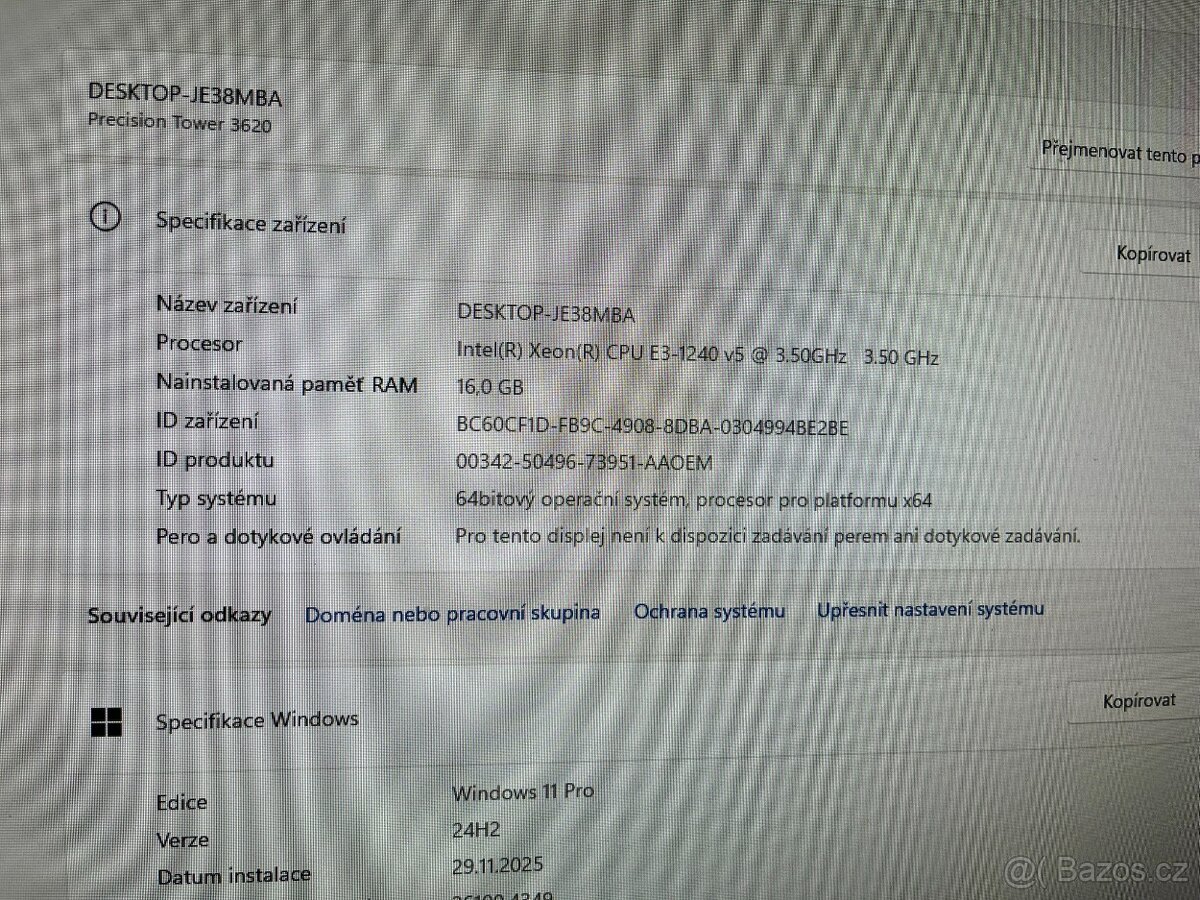 Kompletní PC Dell včetně monitoru, Win11, 16 GB RAM, SSD+HDD - 8