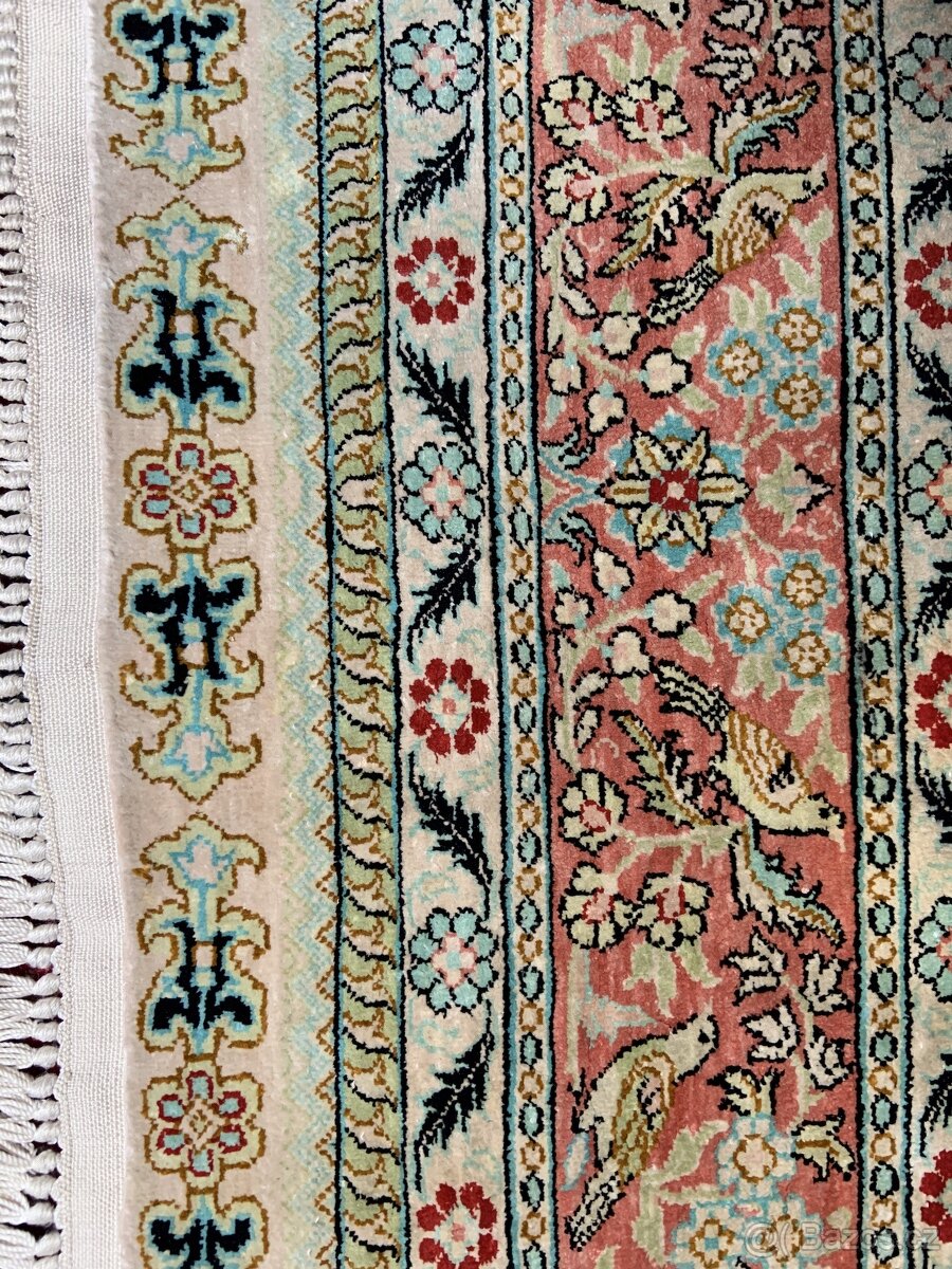 luxusní Perský koberec hedvabi na hedvábí HEREKE 150x78 - 8