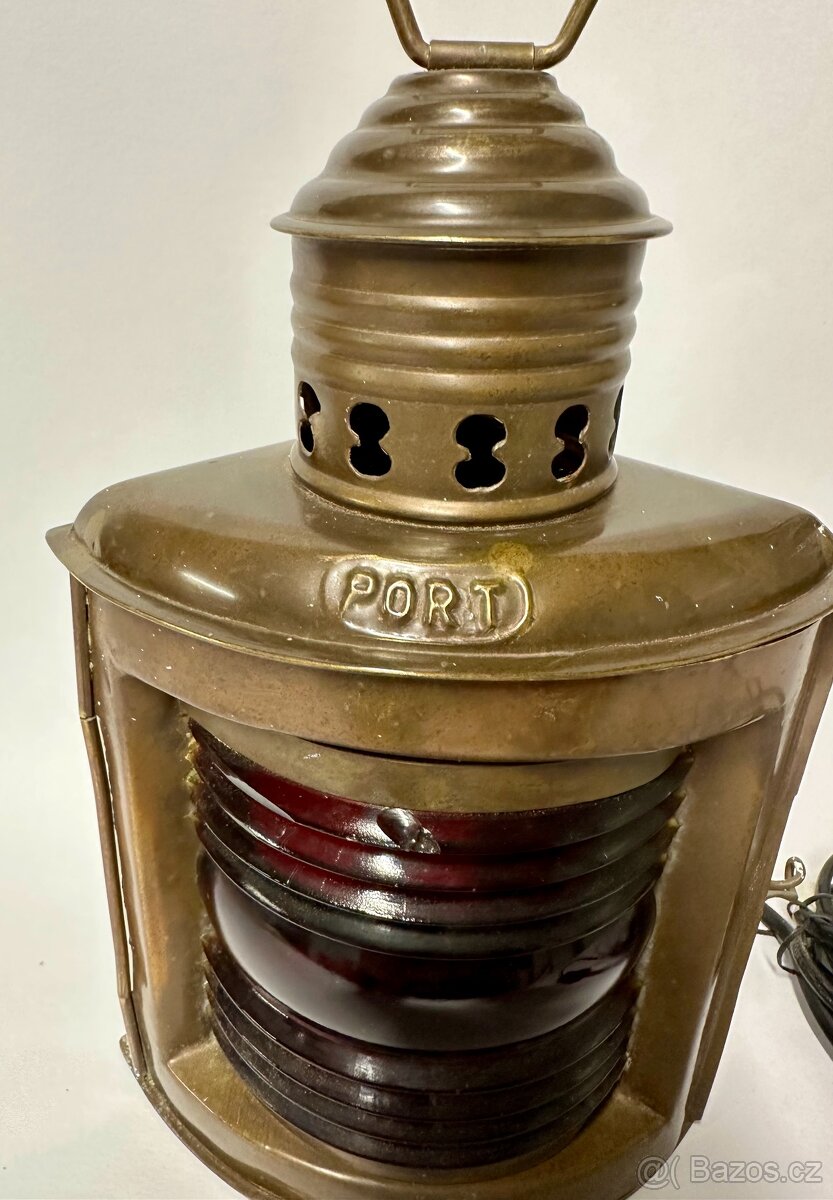 Starožitná lampa PORT krásný TOP kousek - 8