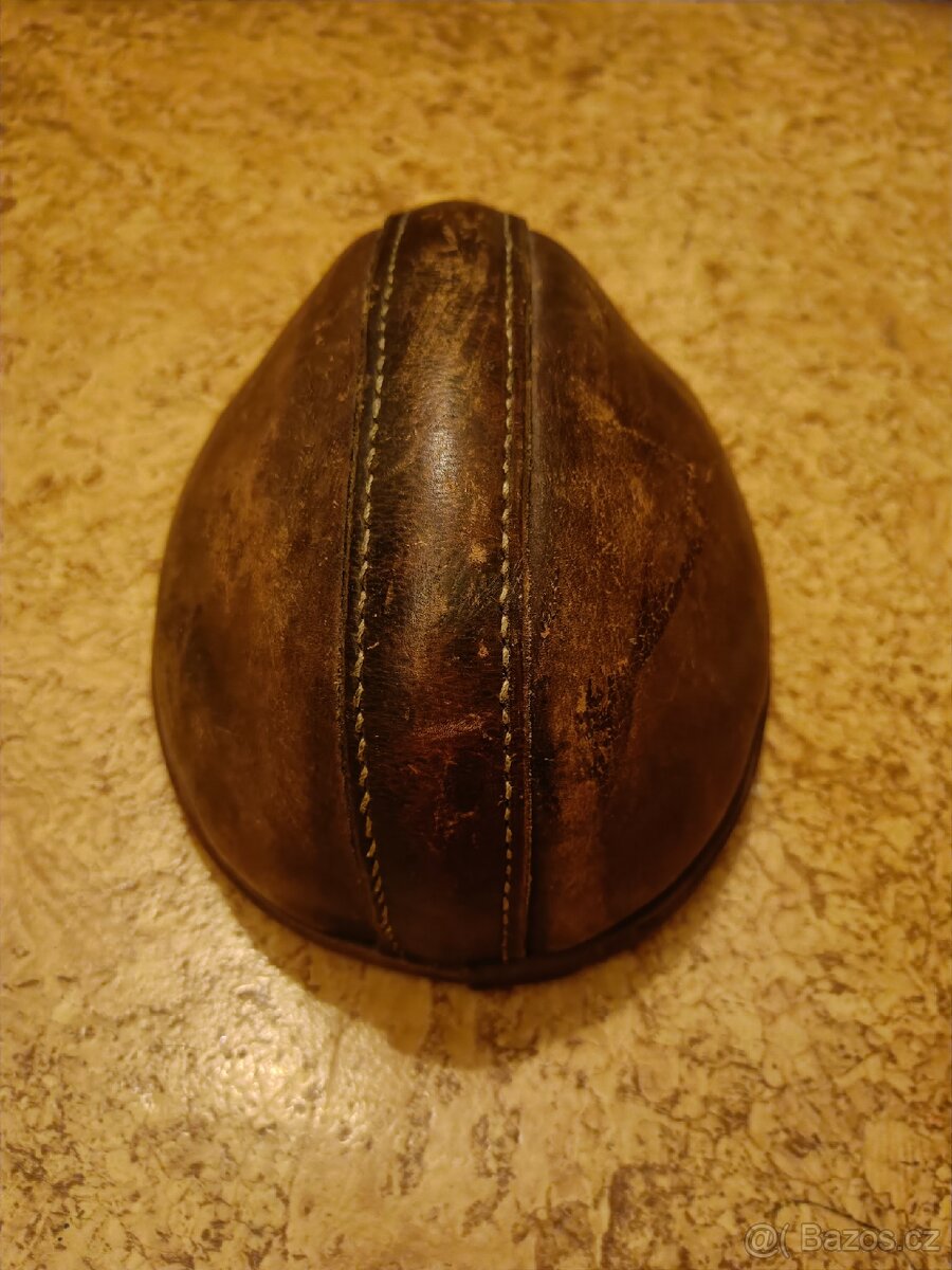 stara kozena hornicka prilba - v super stavu - 8