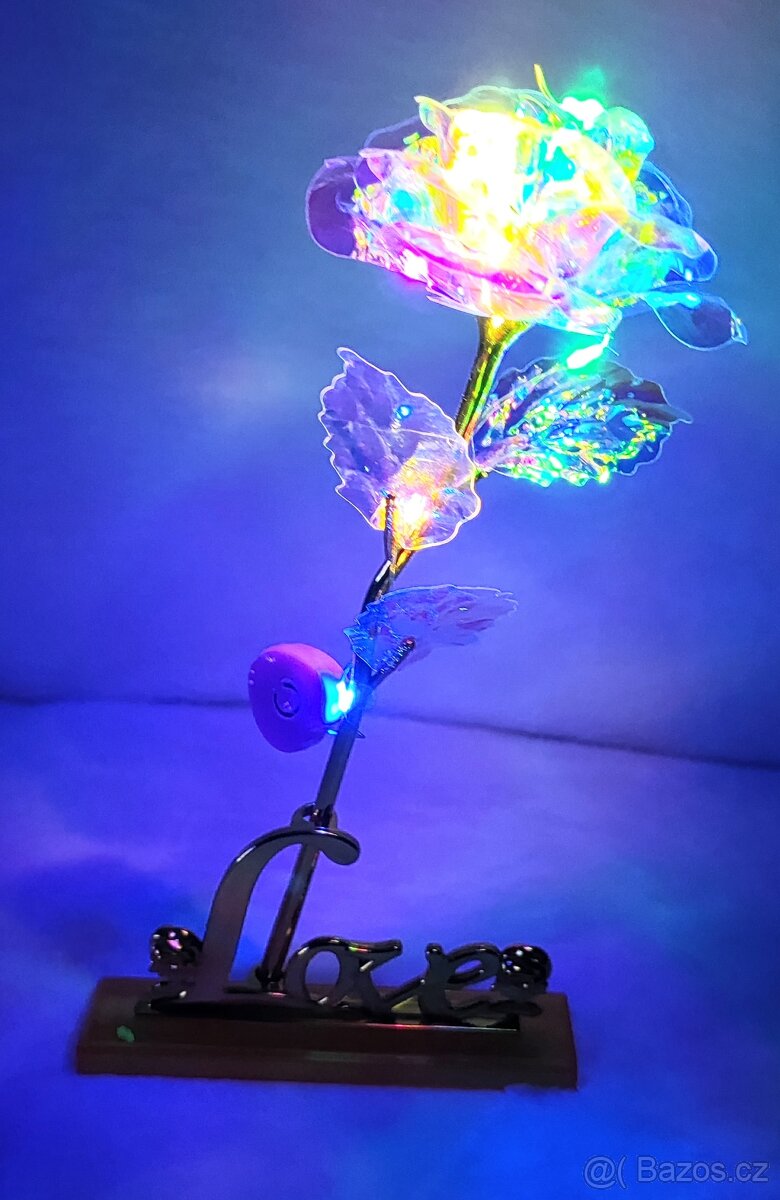 Svítící růže, dárek - 8